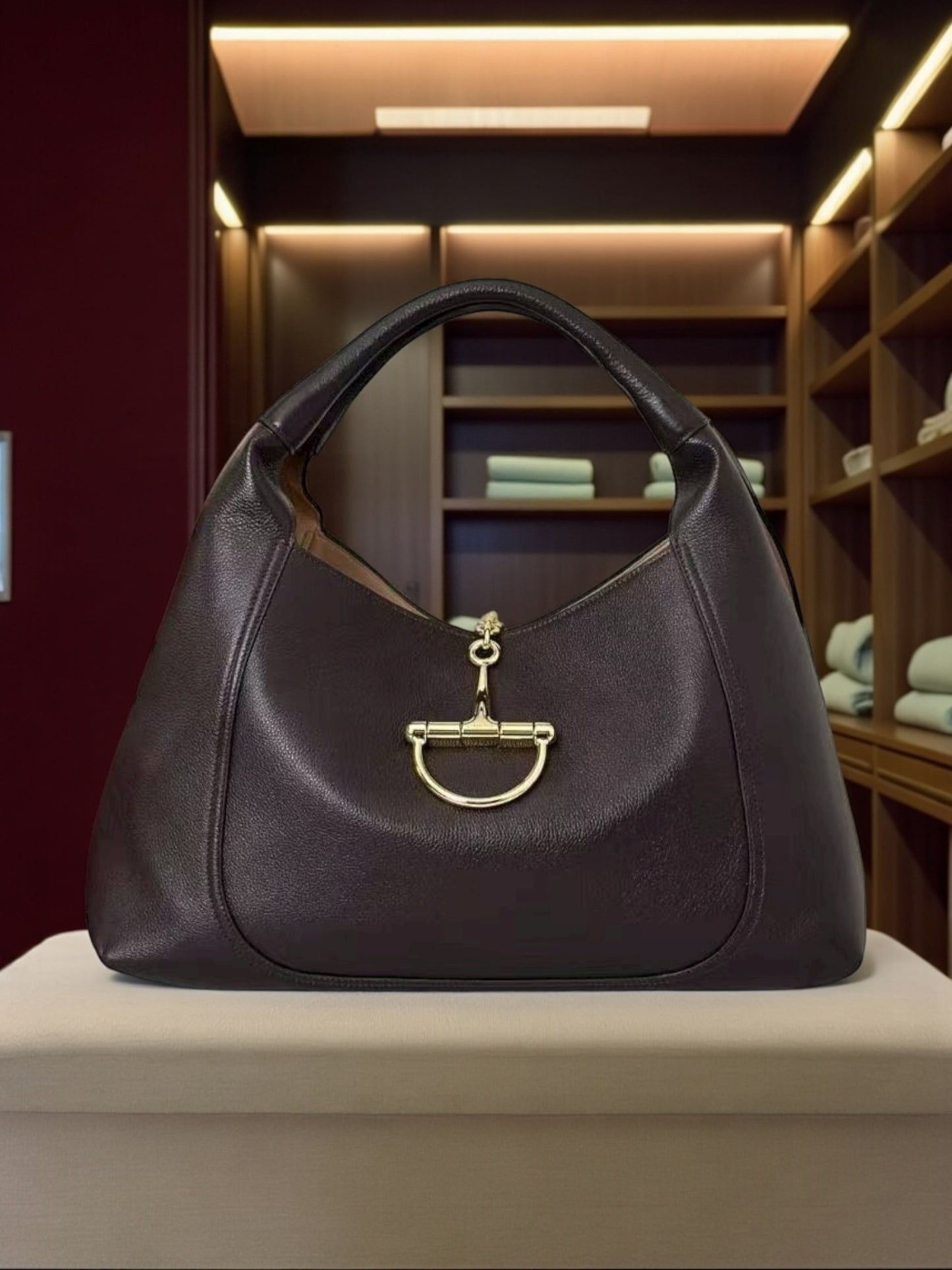 Bolso G-ucci piel color café