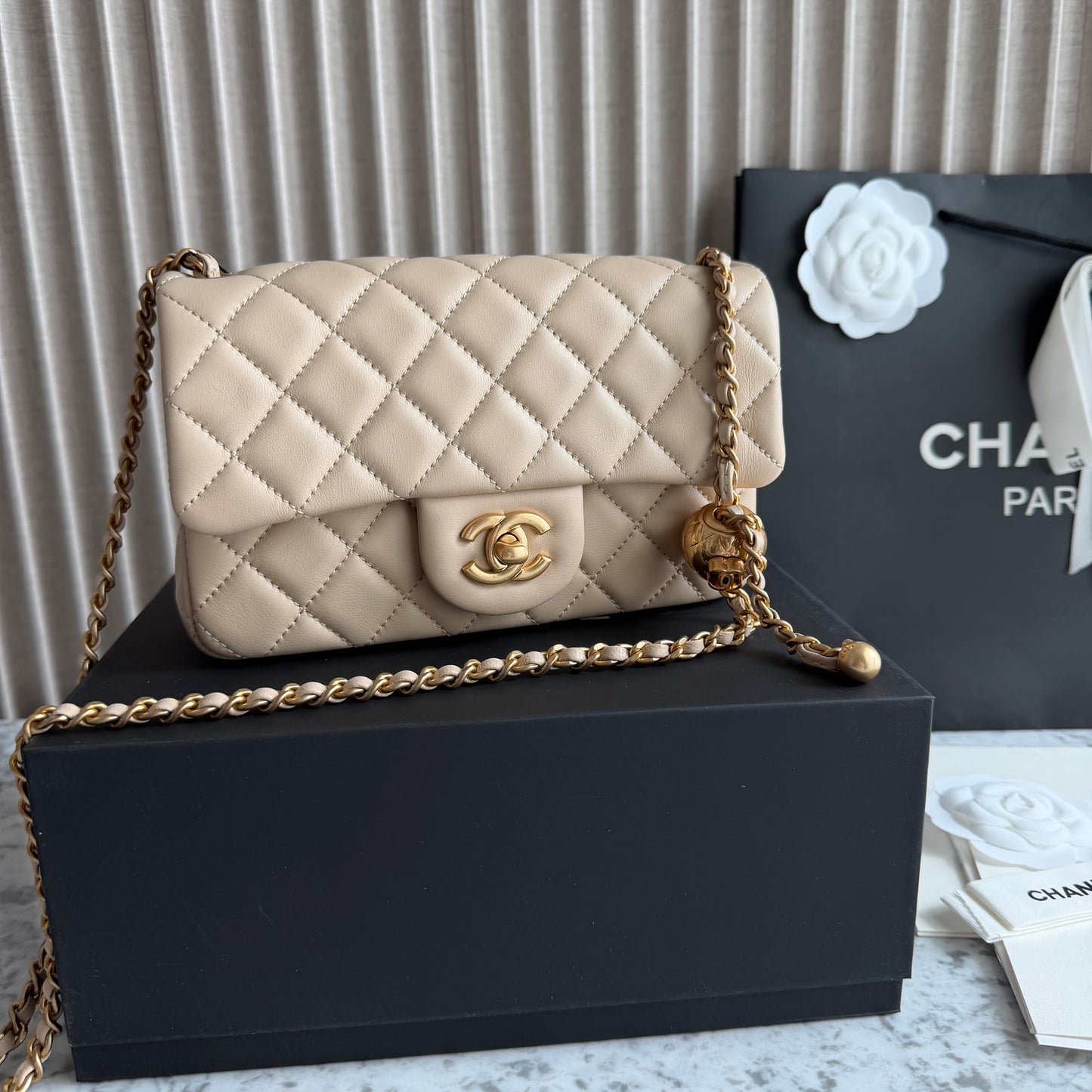 Bolso C-hanel piel color beige
