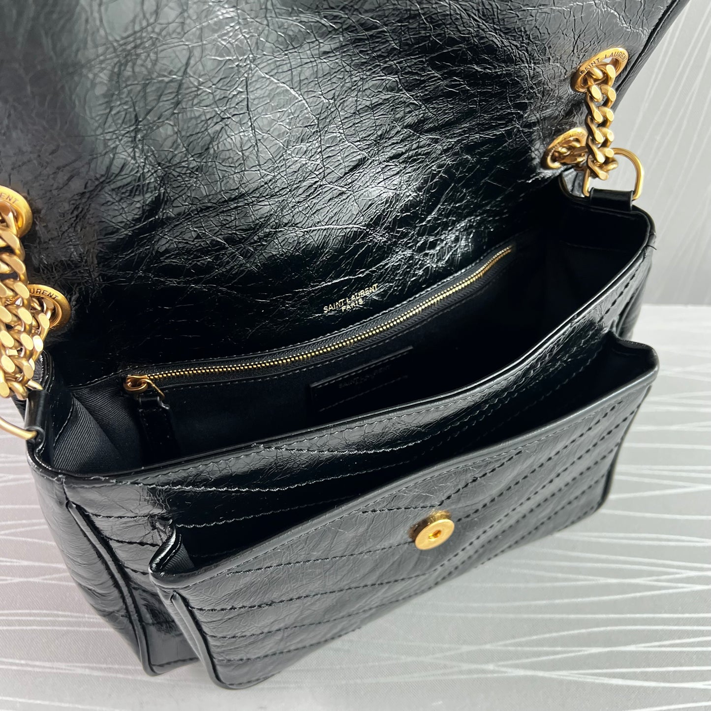 Bolso Y piel color negro