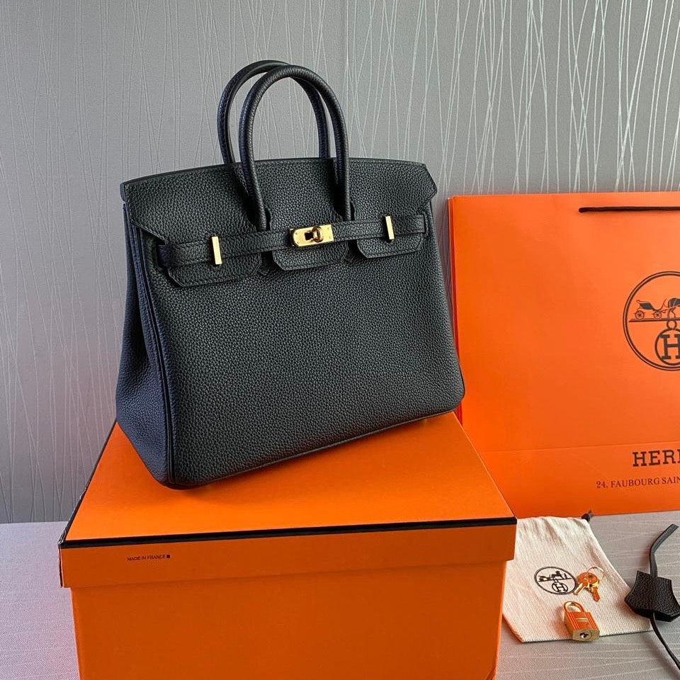 Bolso H-ermes piel color negro