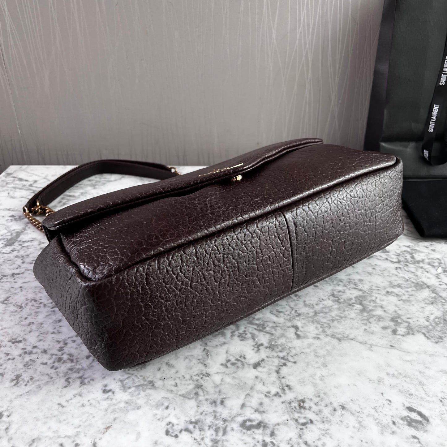 Bolso Y piel color café