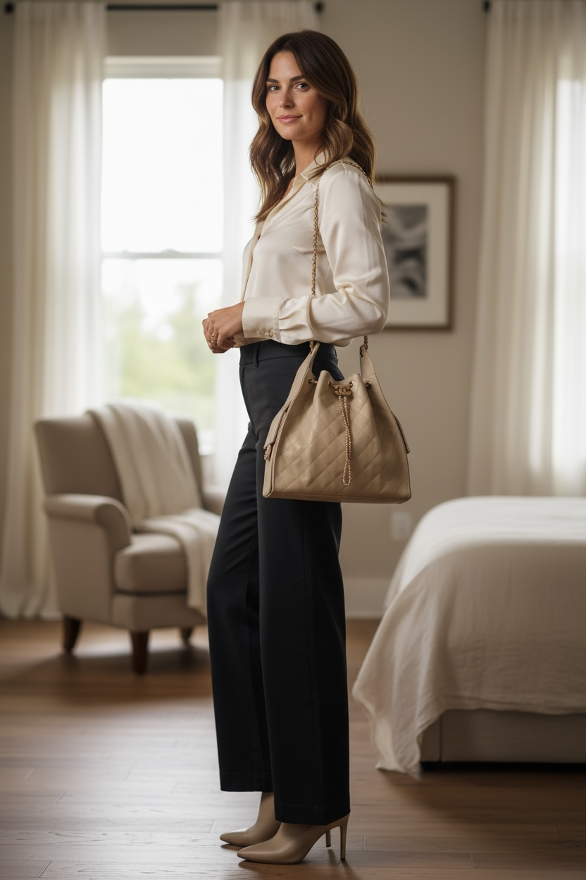 Bolso C 2-5 piel granulada color beige