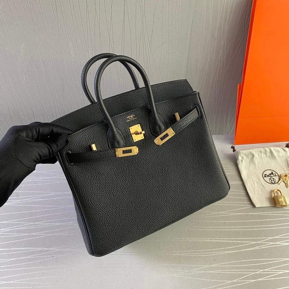 Bolso H-ermes piel color negro