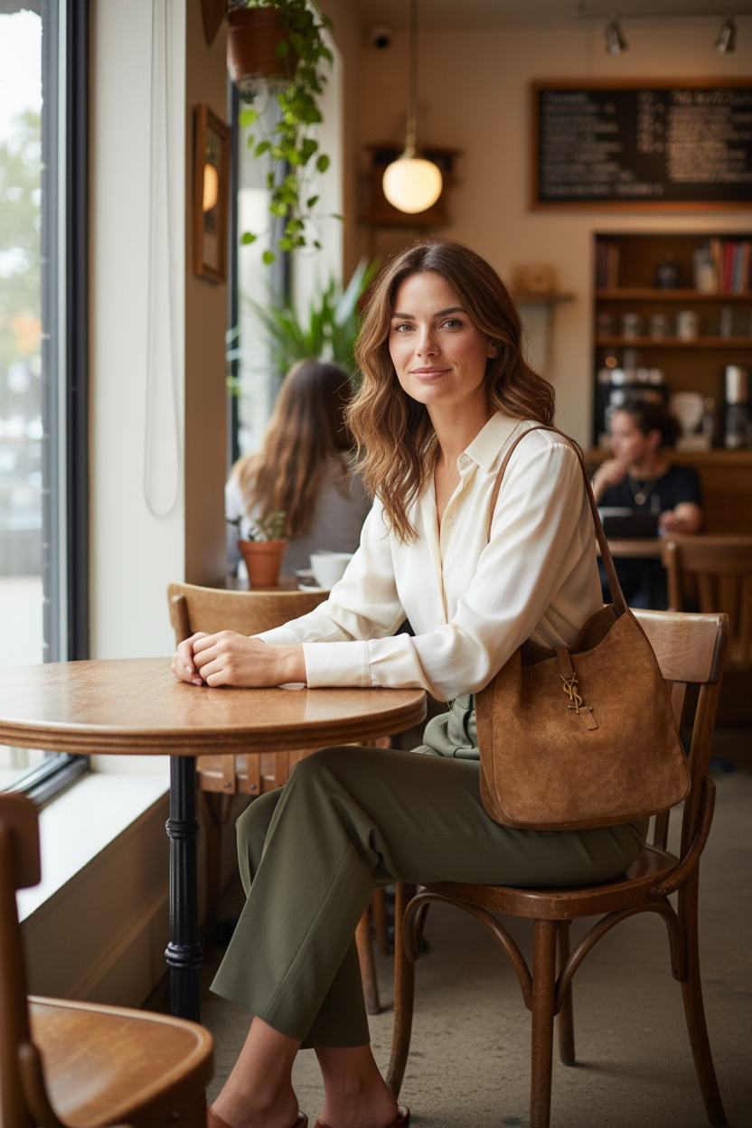 Bolso Y en Ante color caramelo
