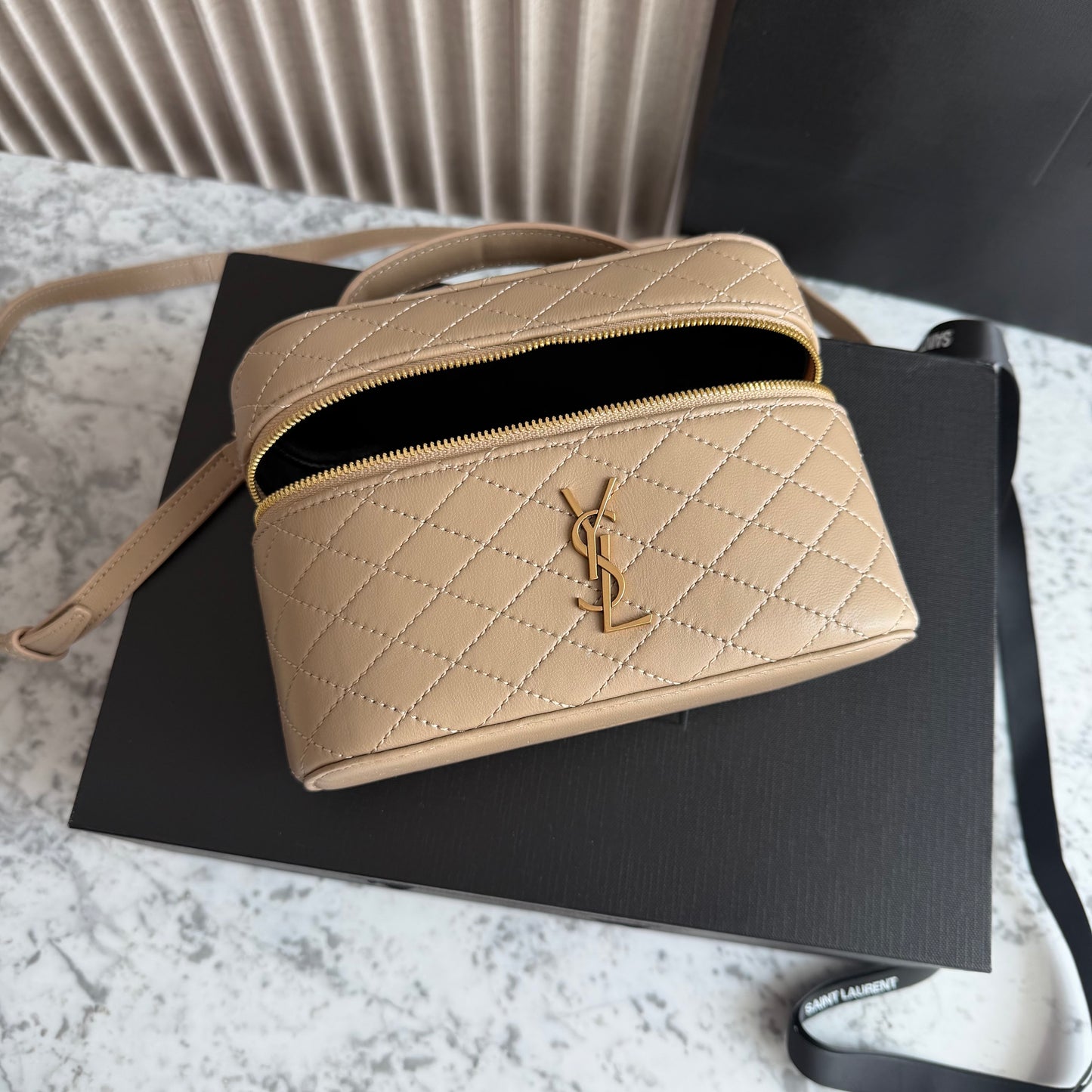 Bolso Y-sl piel color beige