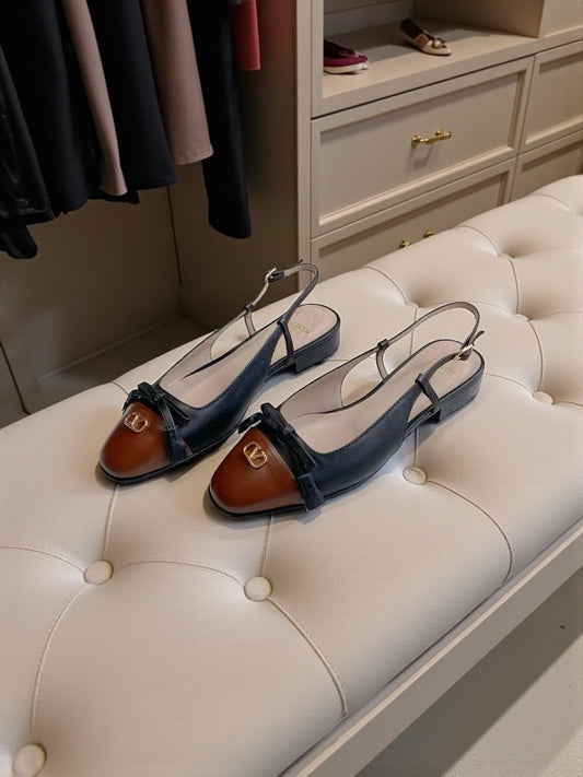 Zapatillas V-alentino piel bicolor