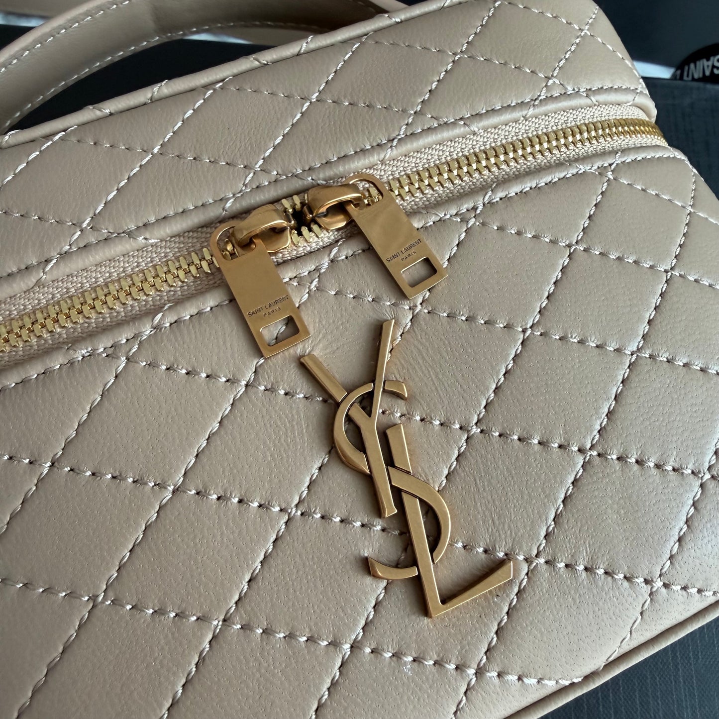 Bolso Y-sl piel color beige