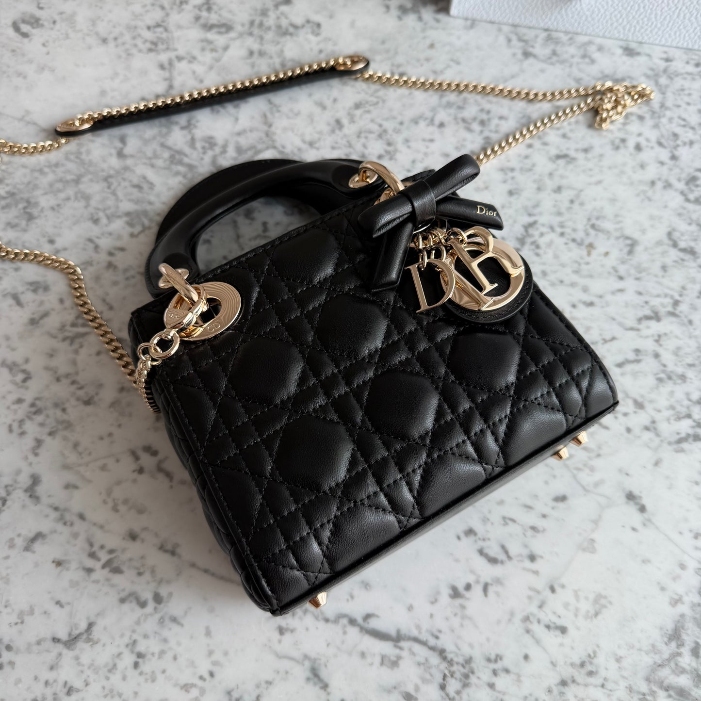 Bolso C-D-ior piel color negro