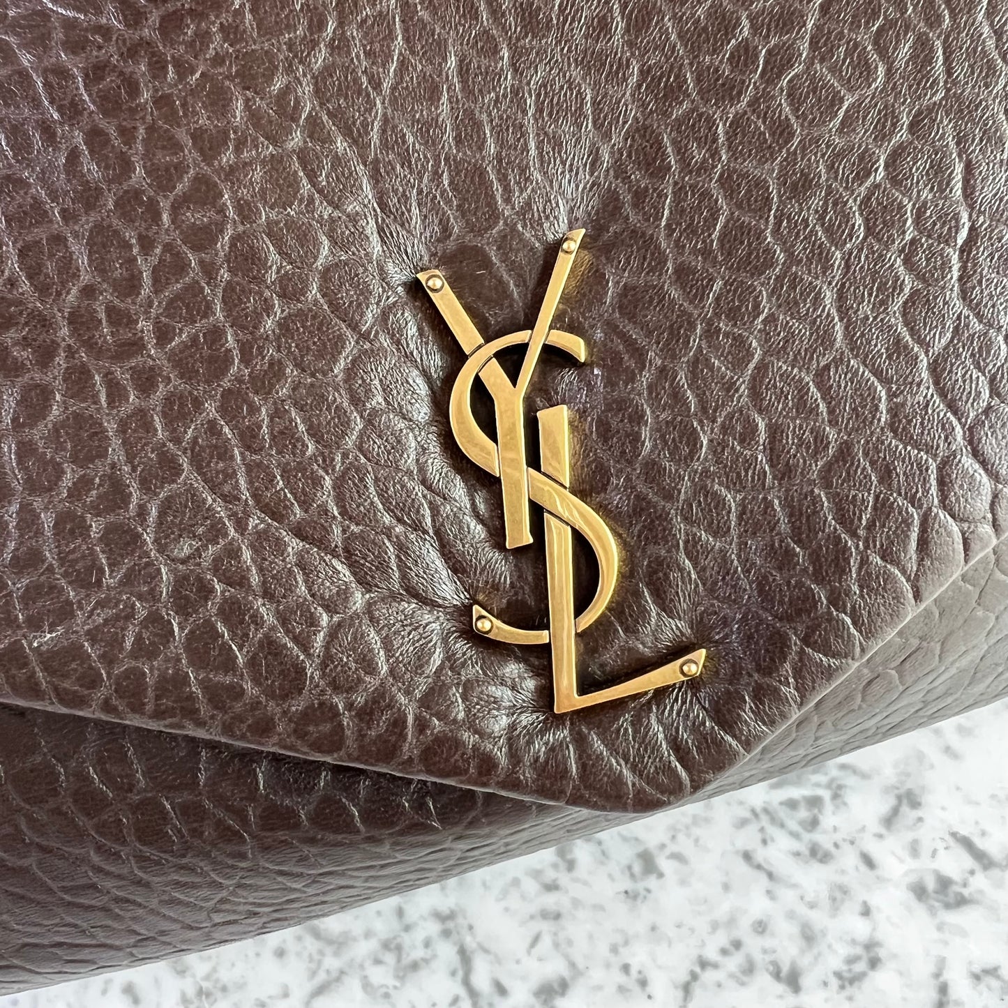 Bolso Y piel color café