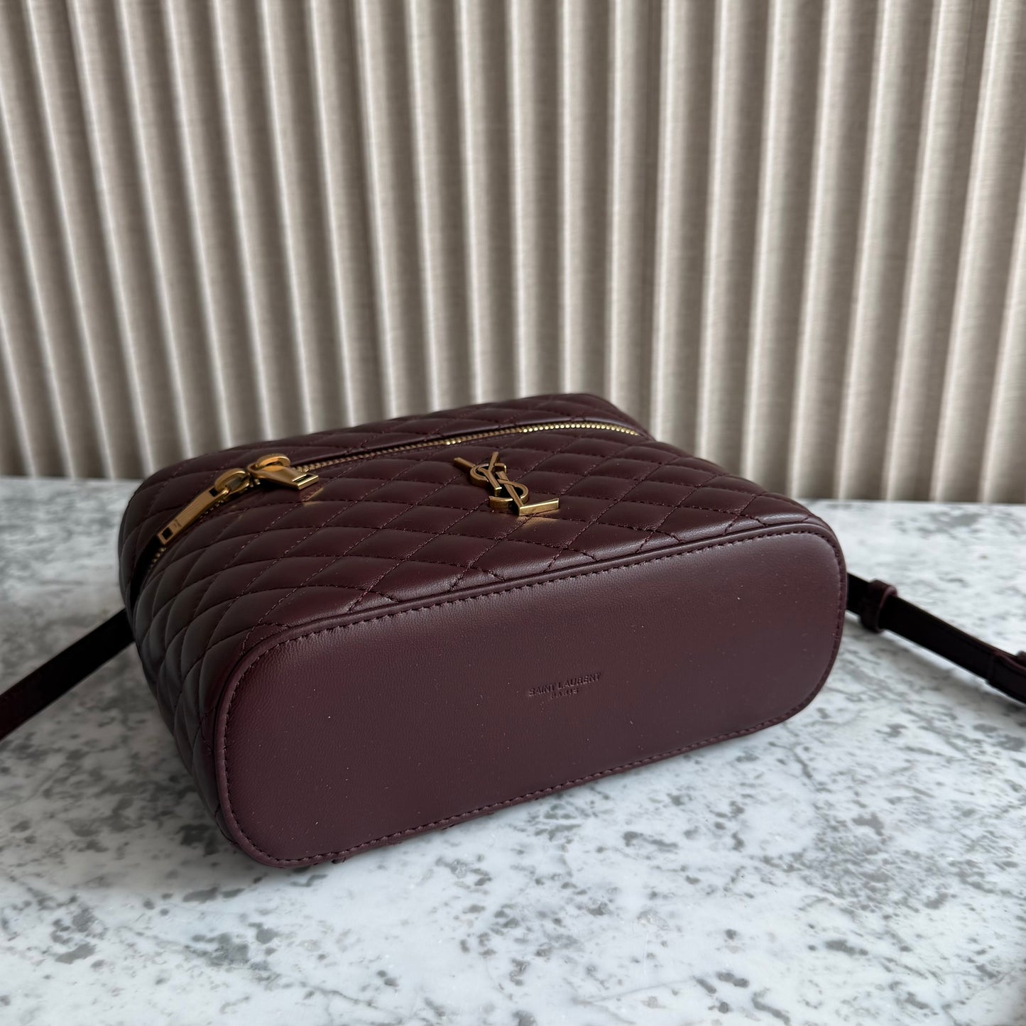 Bolso Y-SL piel color vino