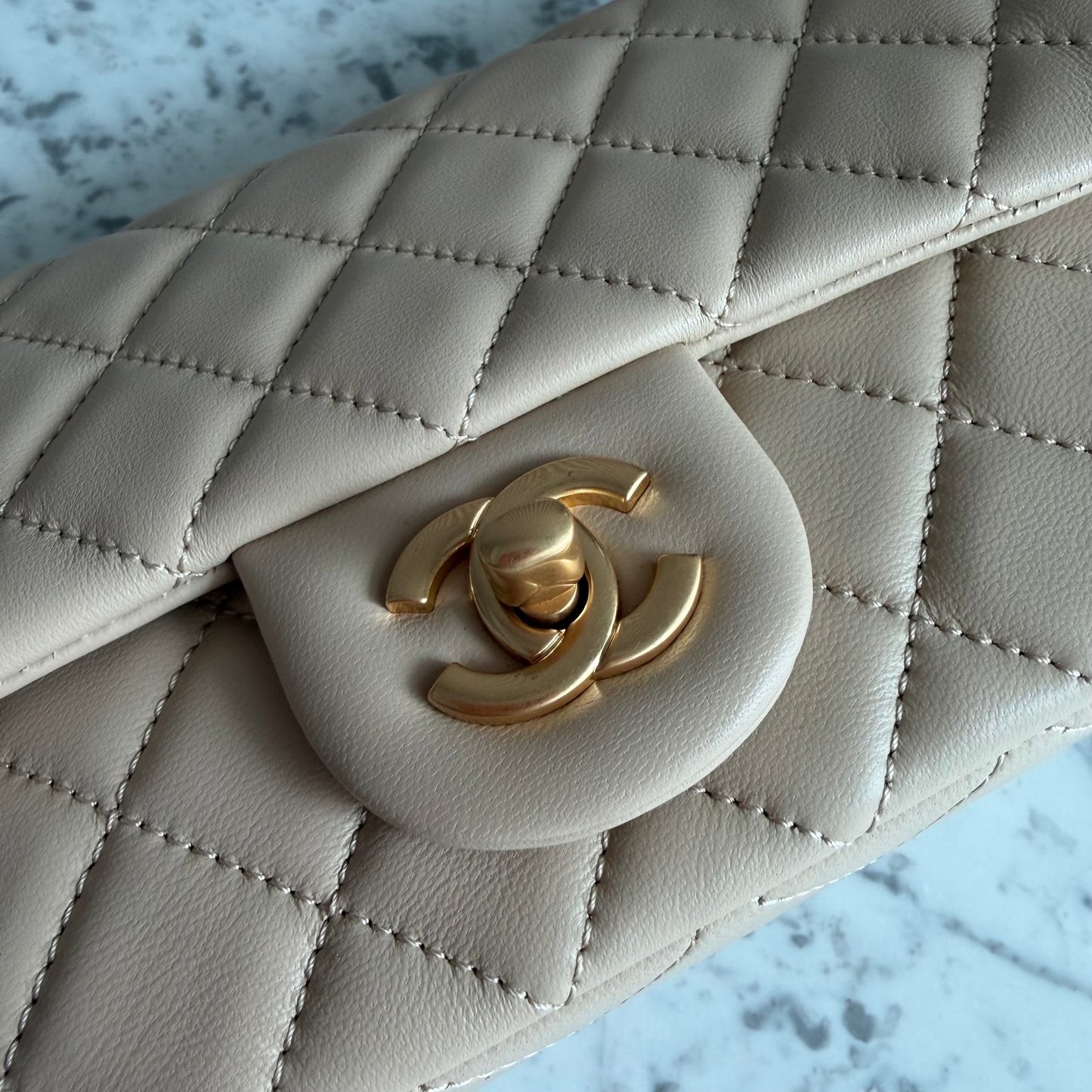 Bolso C-hanel piel color beige