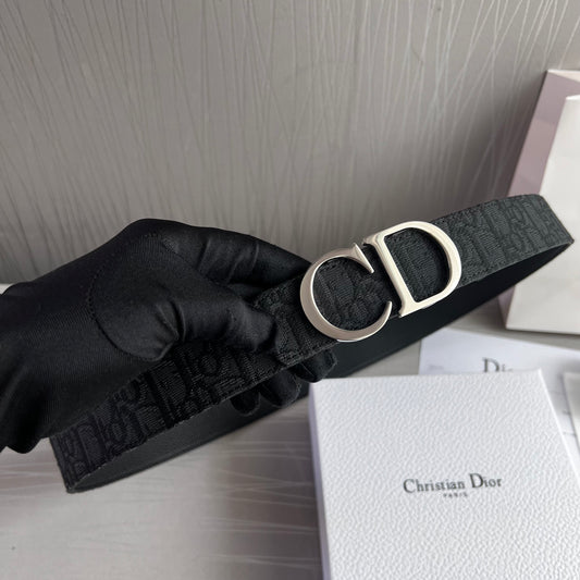Cinto D-ior piel reversible negro