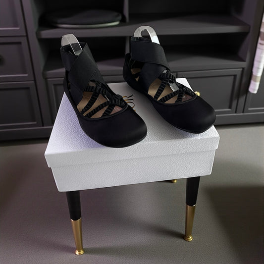 Zapatillas D-ior satín color negro