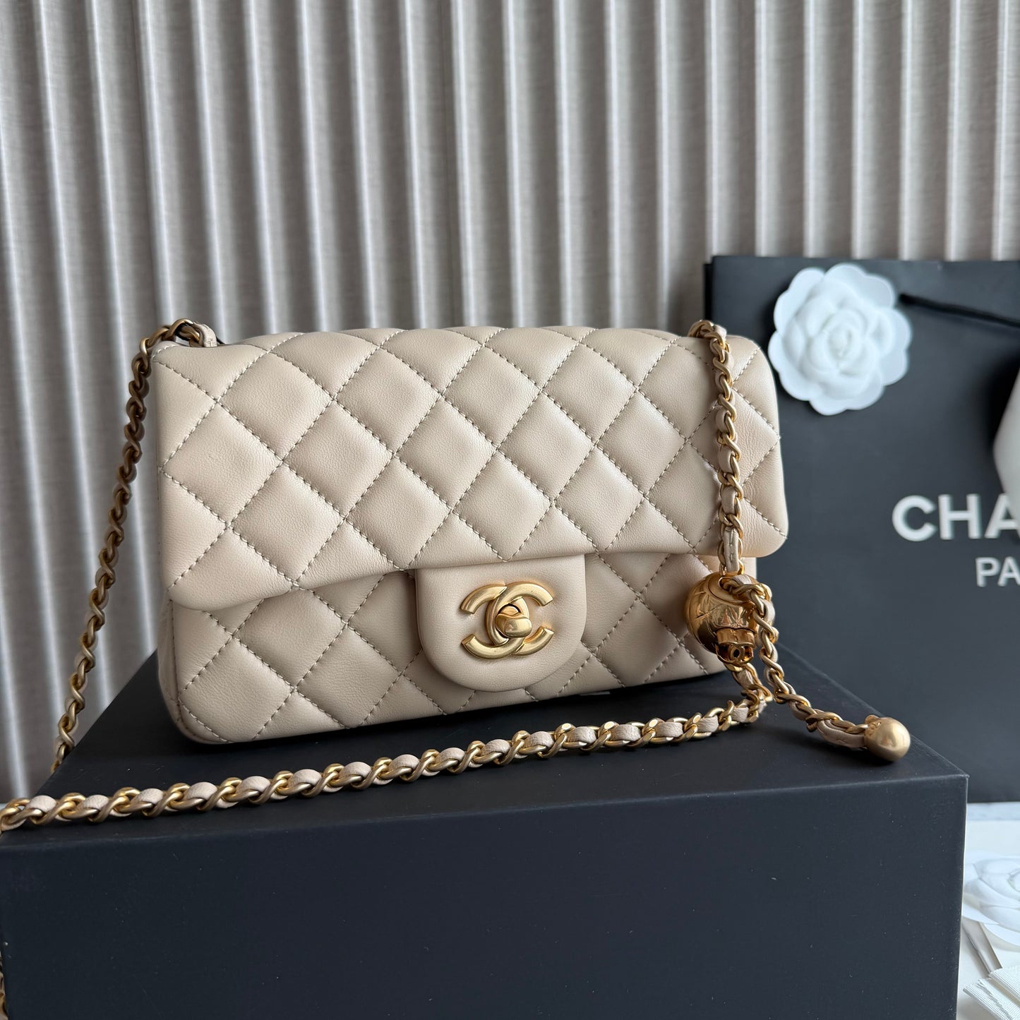 Bolso C-hanel piel color beige