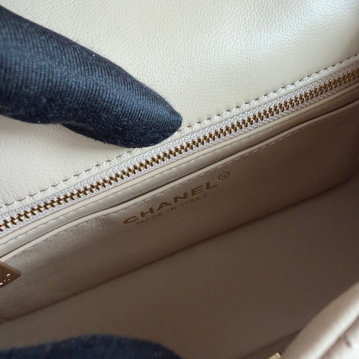 Bolso C-hanel piel color beige