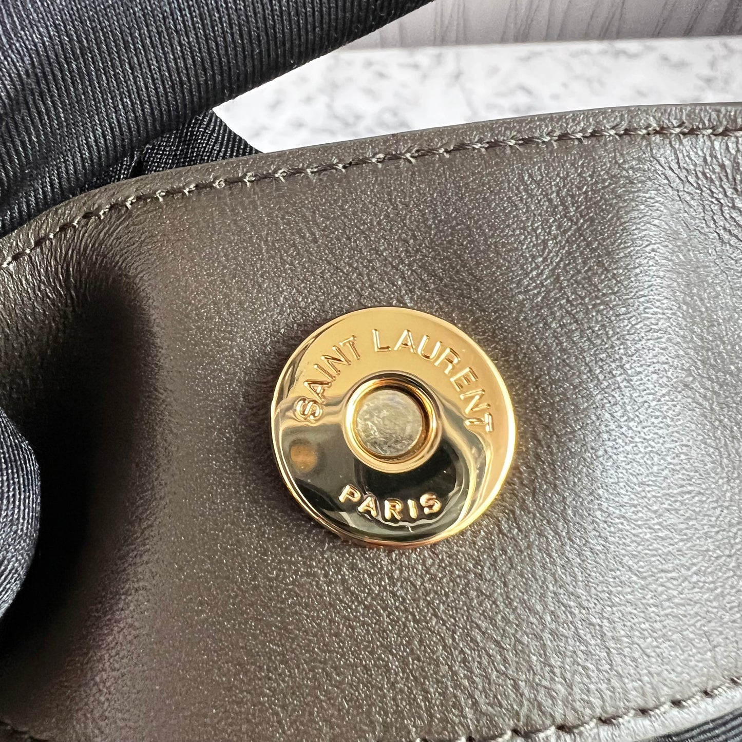 Bolso Y piel color gris