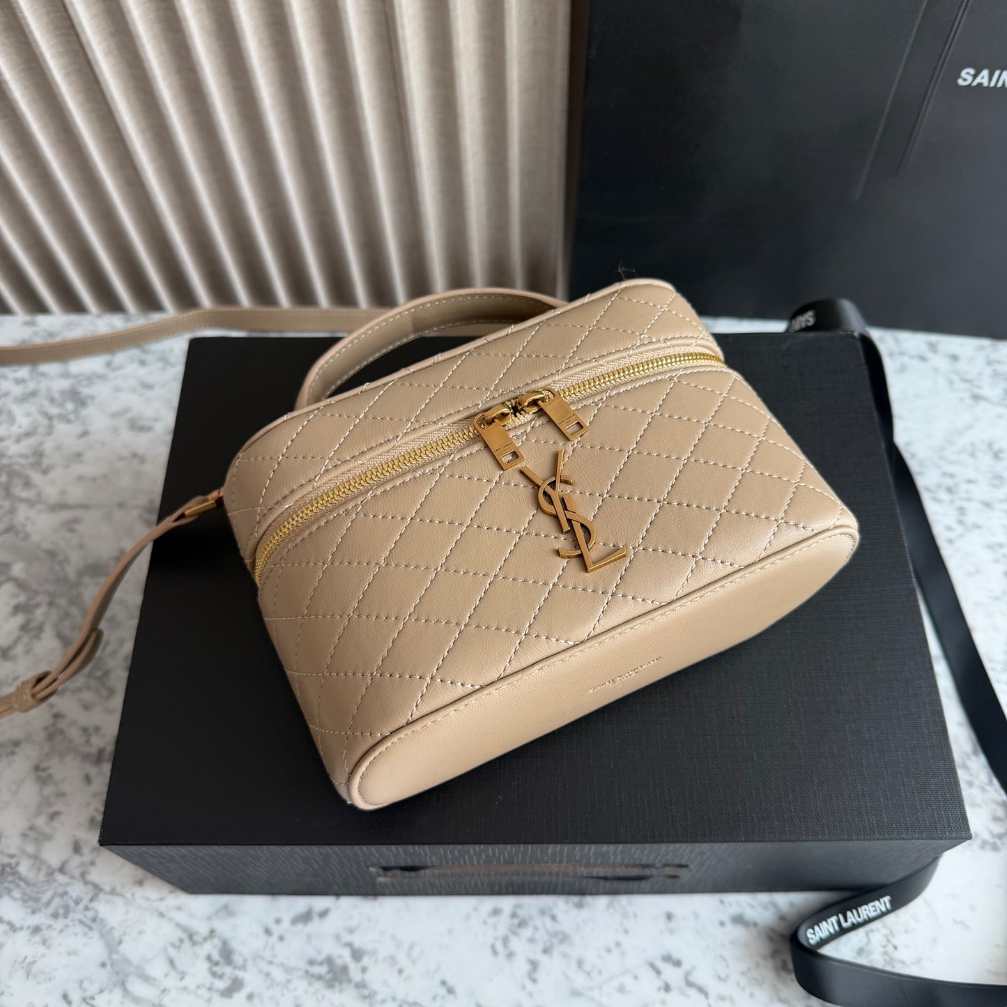 Bolso Y-sl piel color beige