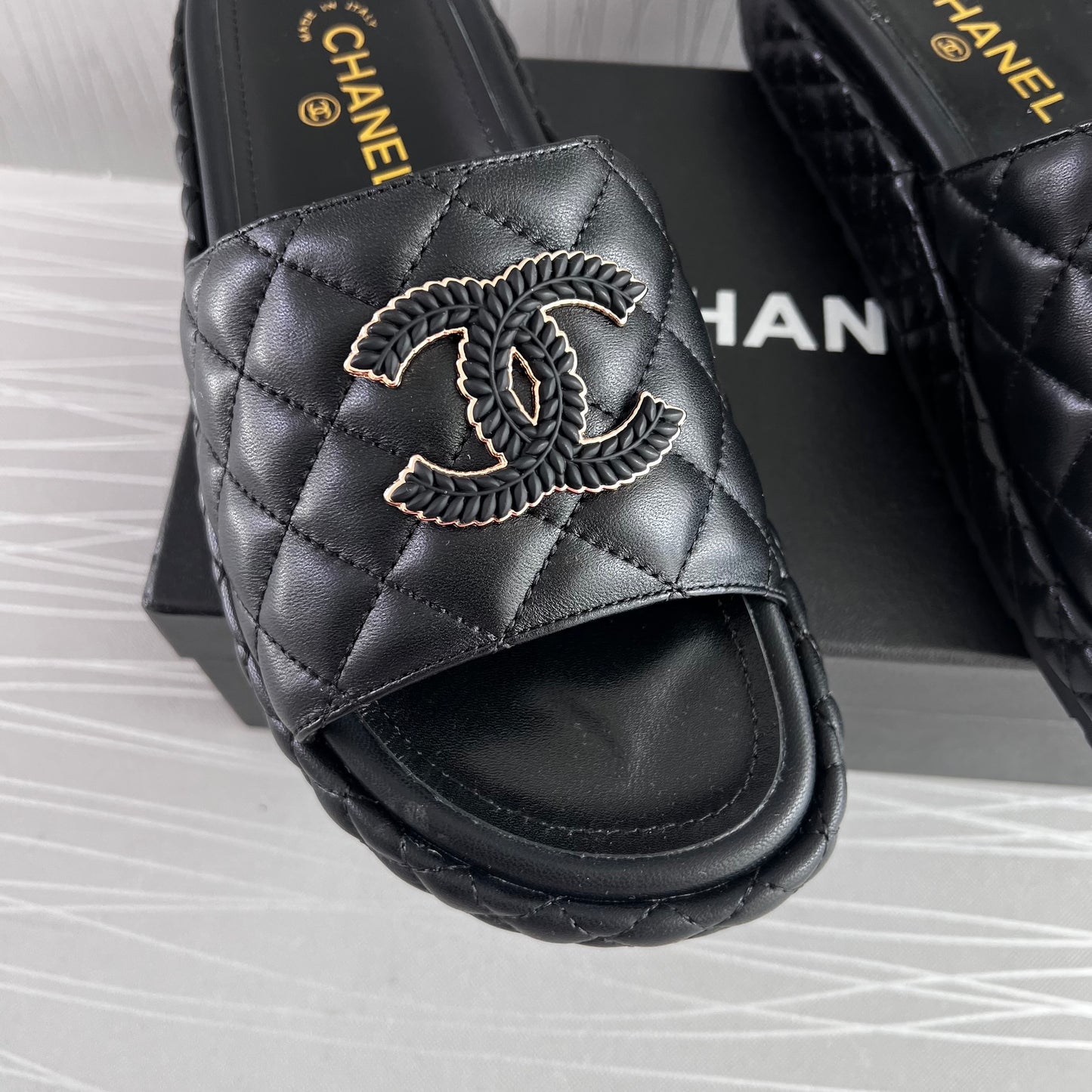 Sandalias C piel color negro