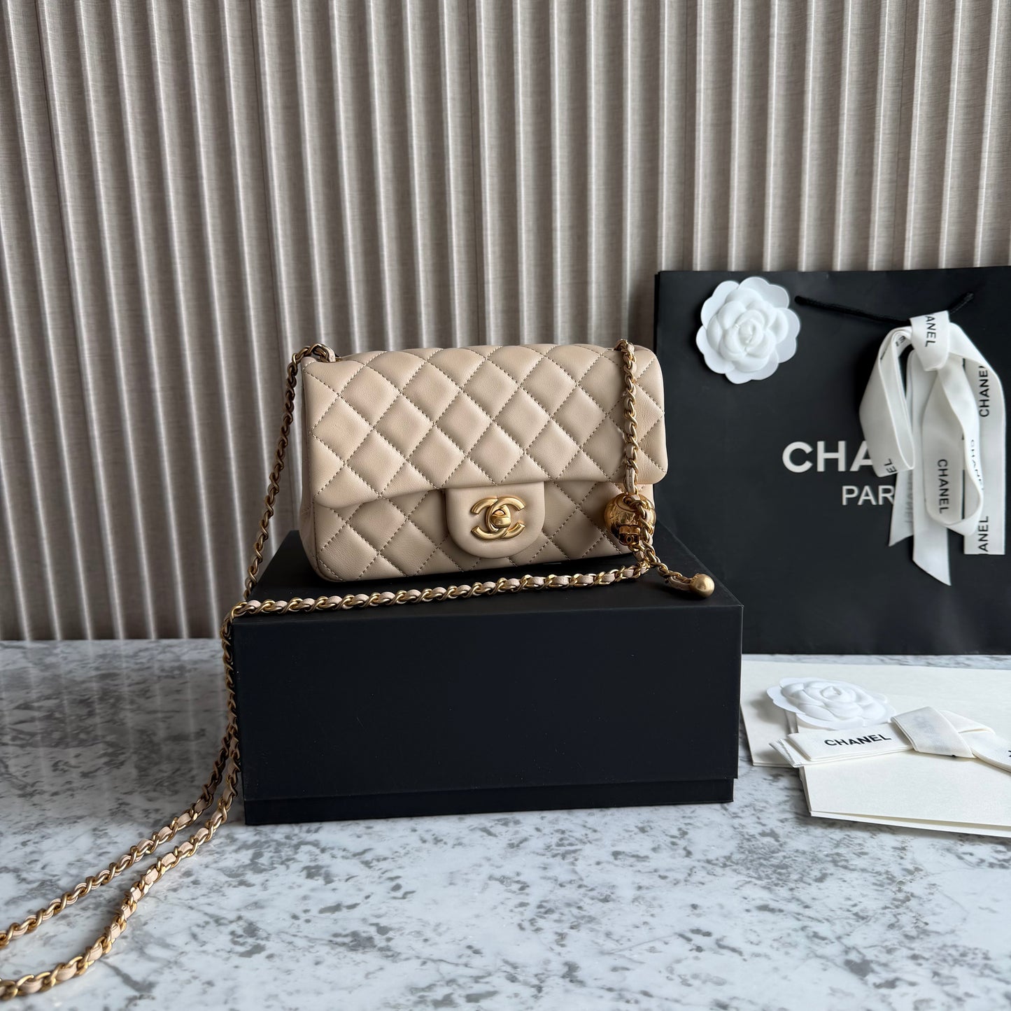 Bolso C-hanel piel color beige