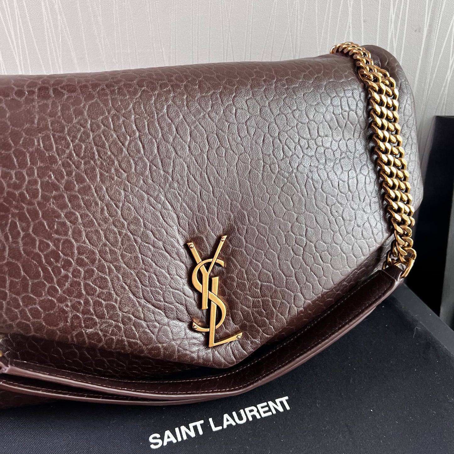 Bolso Y piel color café