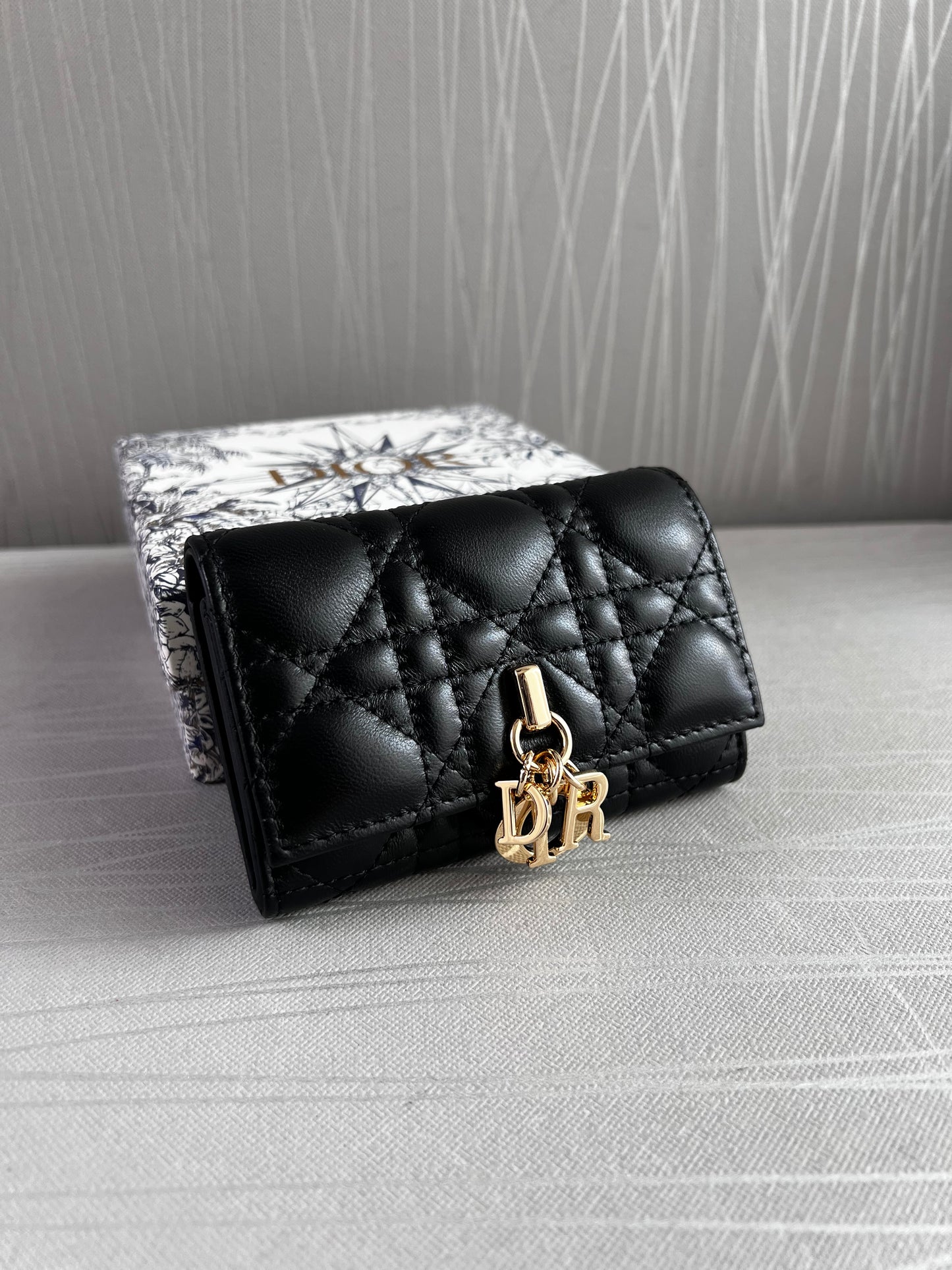 Cartera D-ior piel color negro