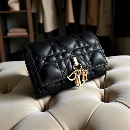 Cartera D-ior piel color negro