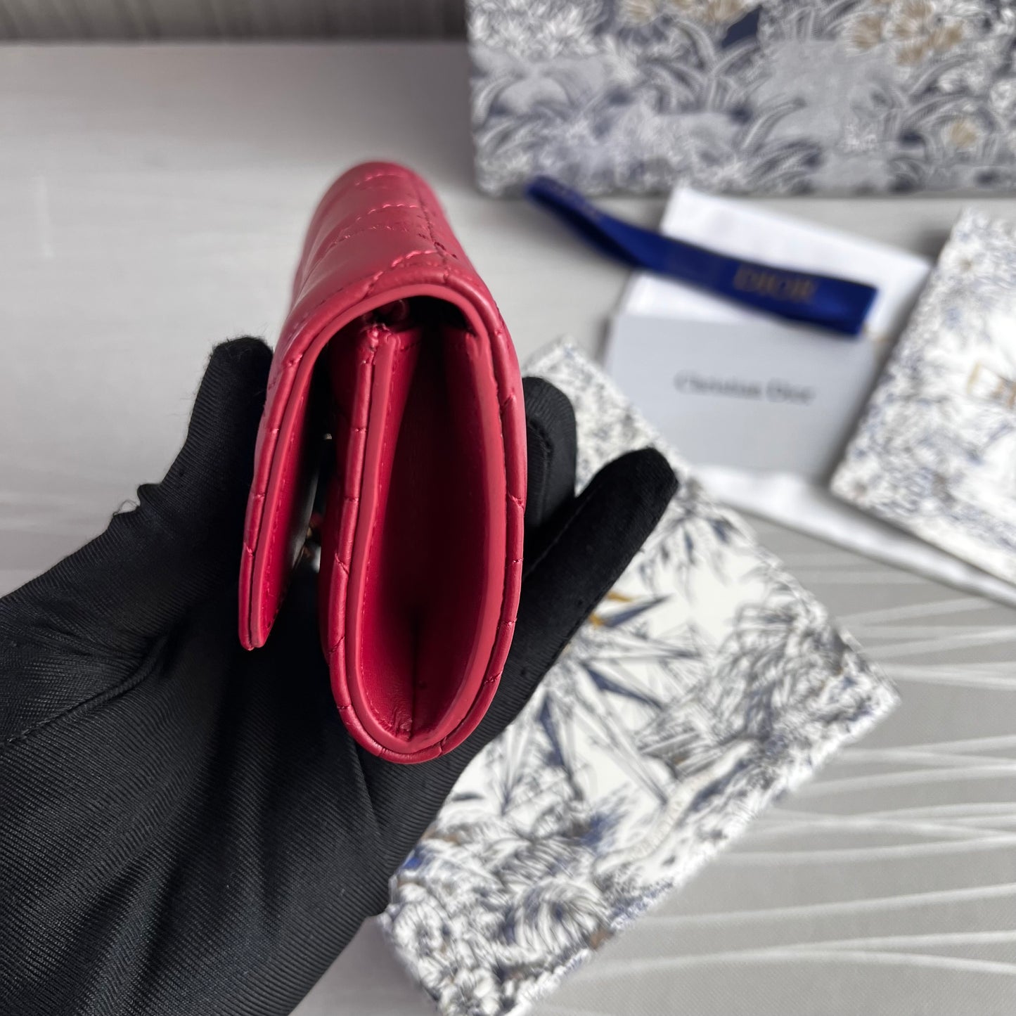 Cartera D-ior piel color rojo