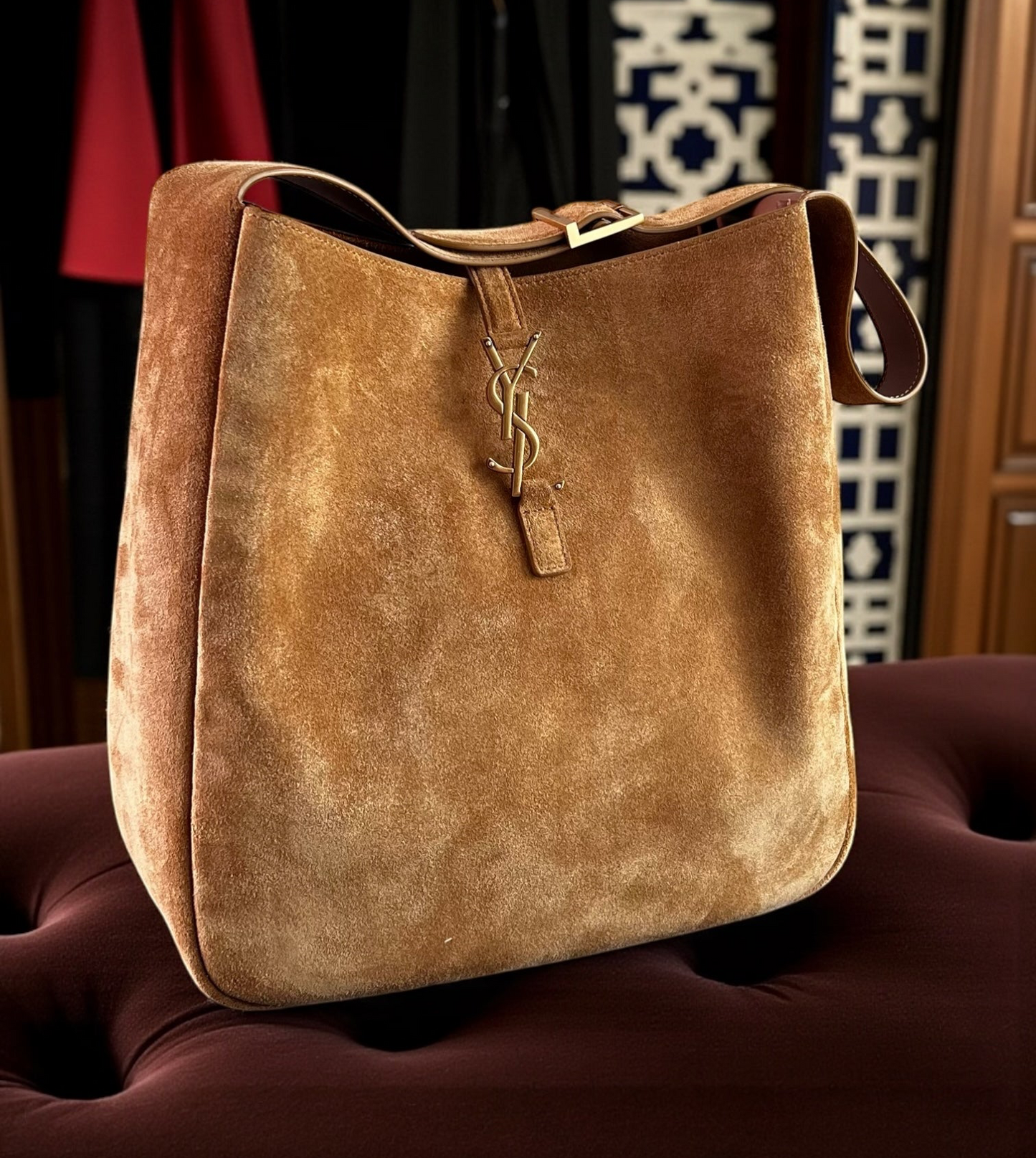 Bolso Y en Ante color caramelo