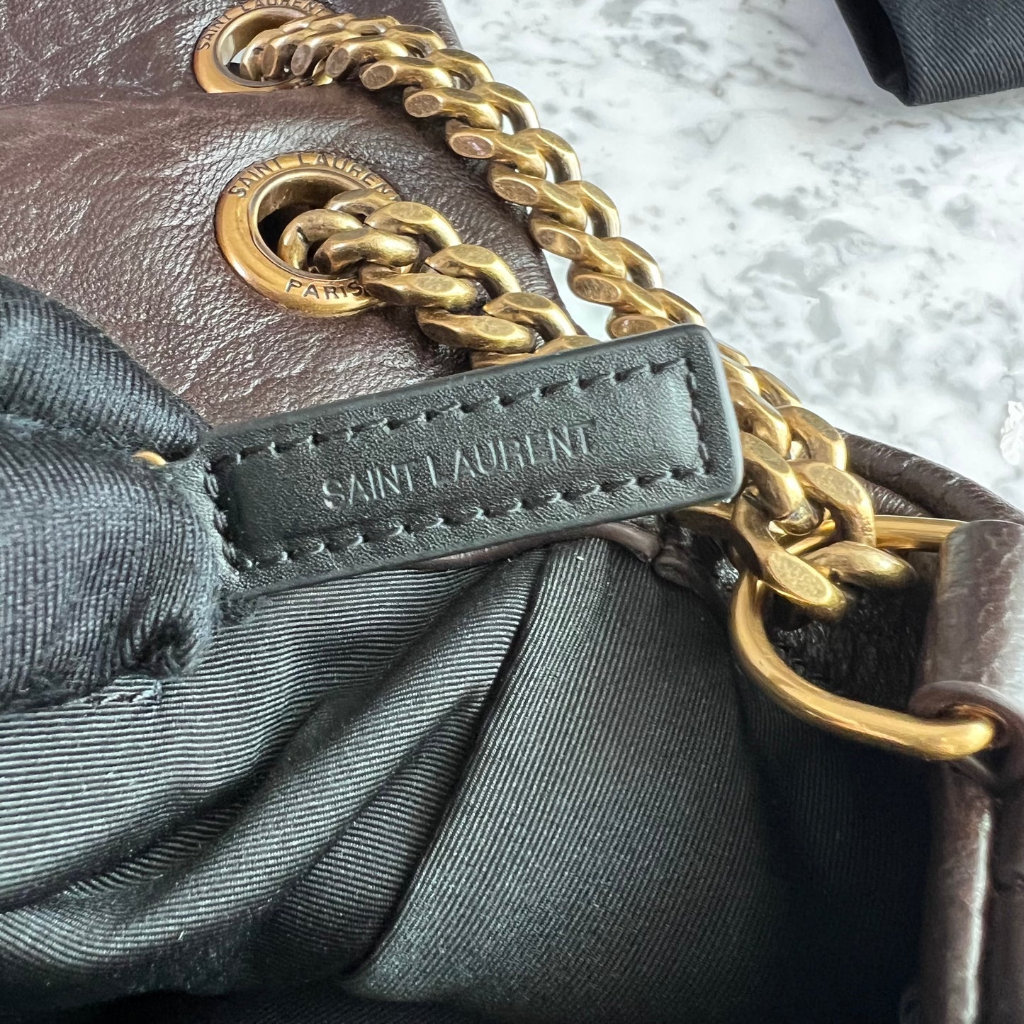 Bolso Y piel color café