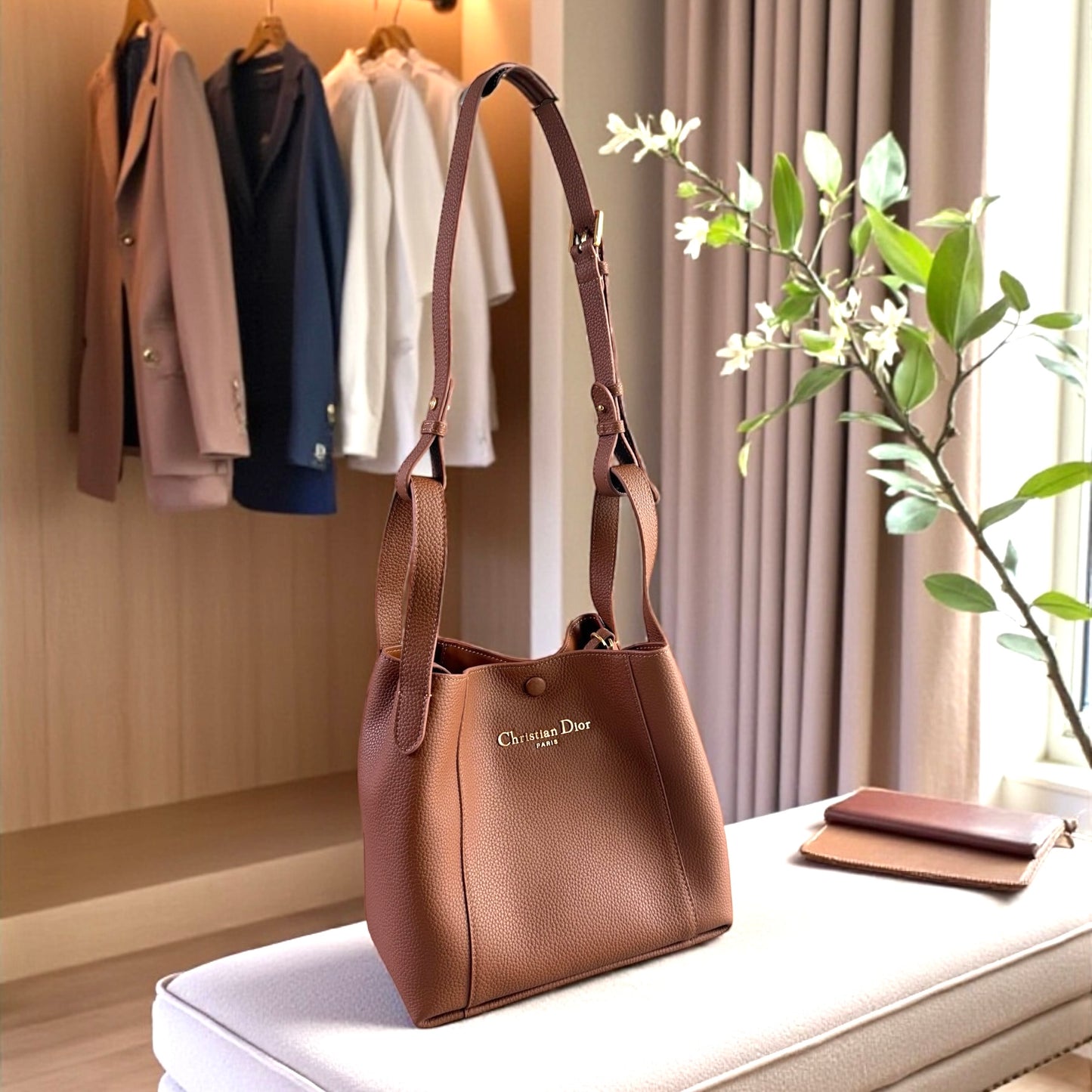 Bolso D -ior piel color camel