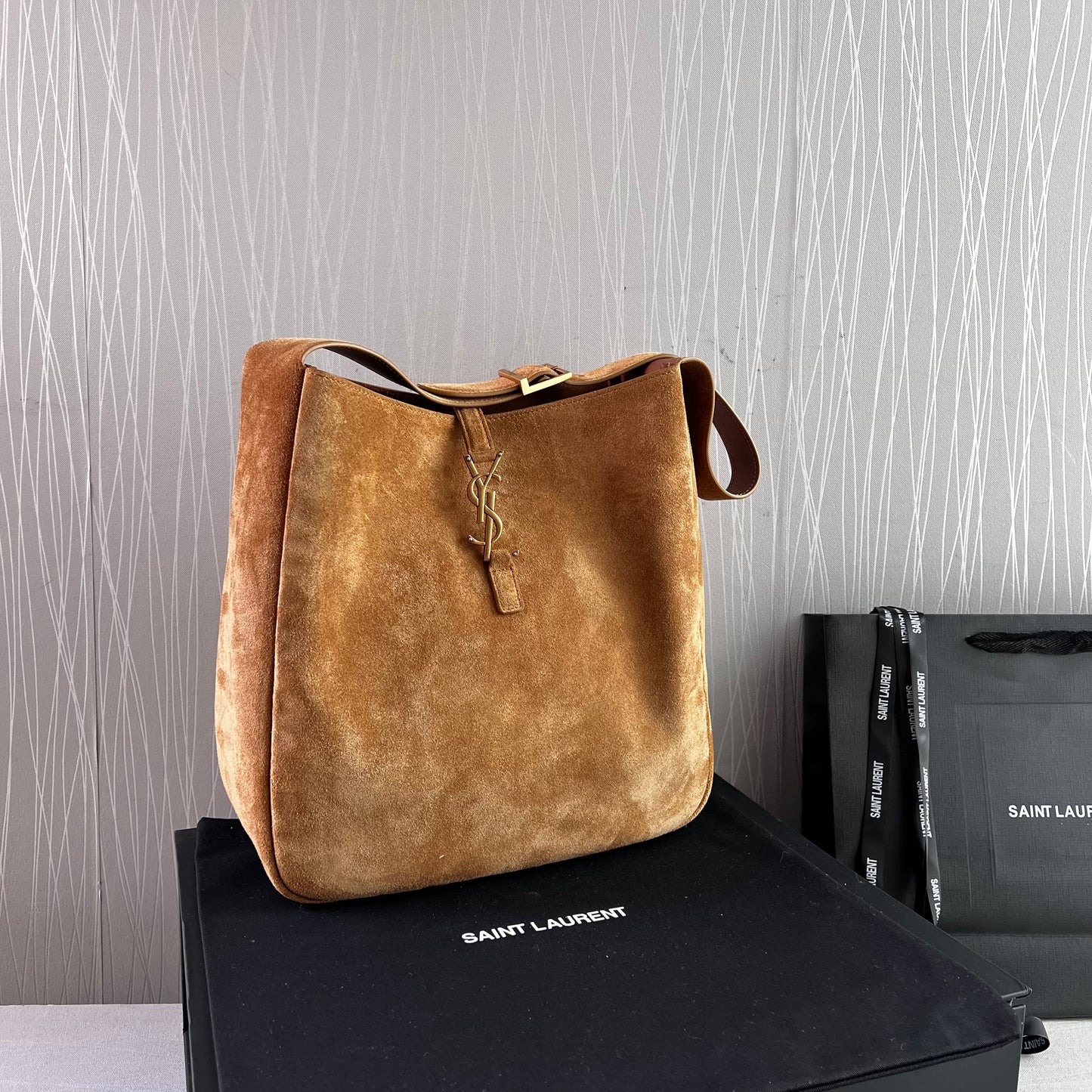 Bolso Y en Ante color caramelo