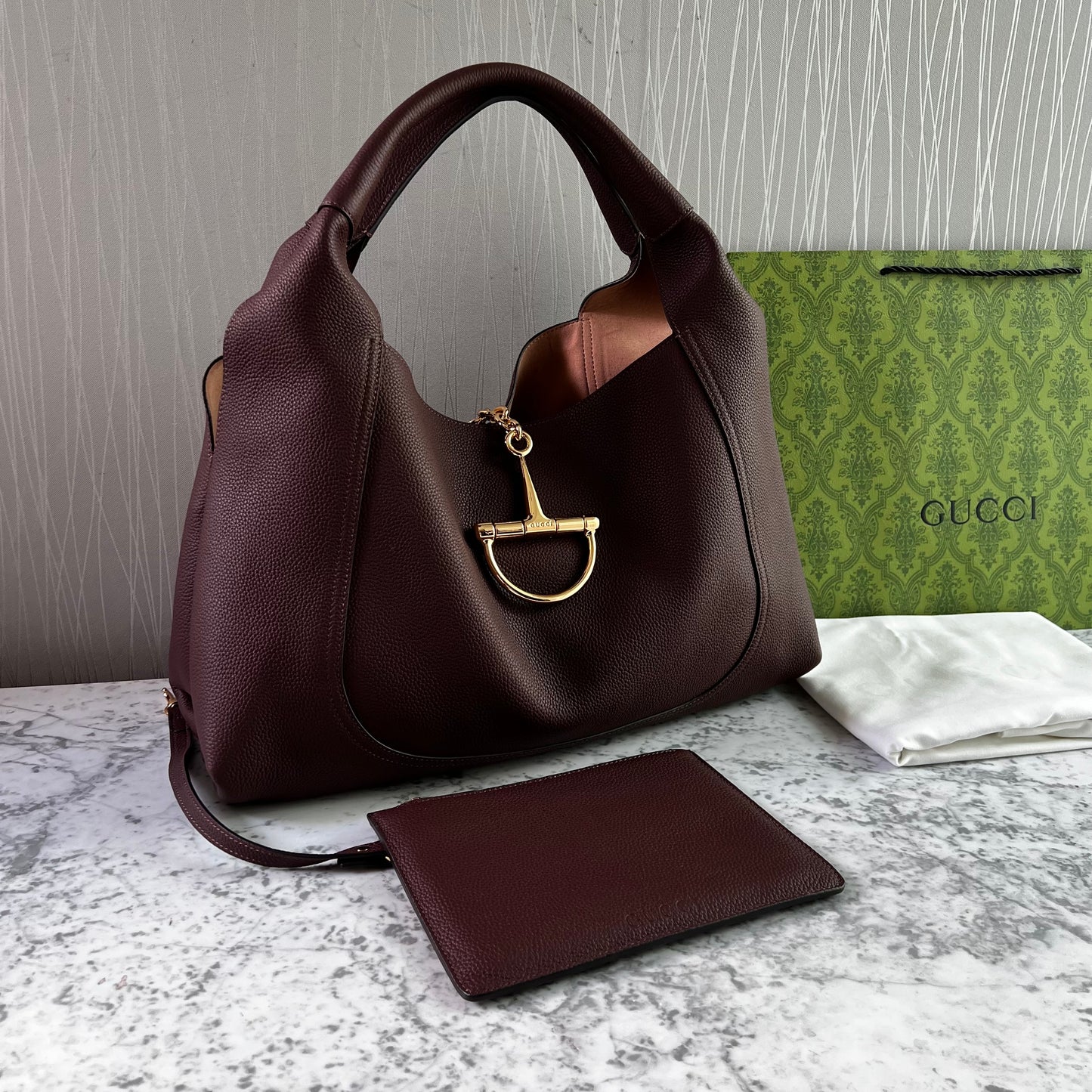 Bolso G-ucci piel color café