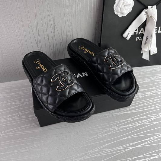 Sandalias C piel color negro