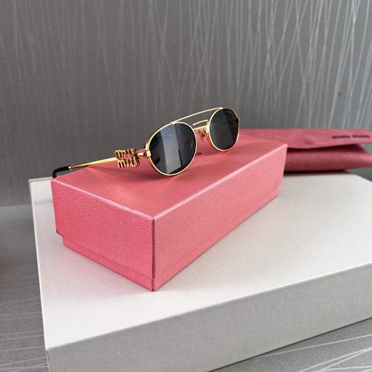 Lentes M negro con dorado