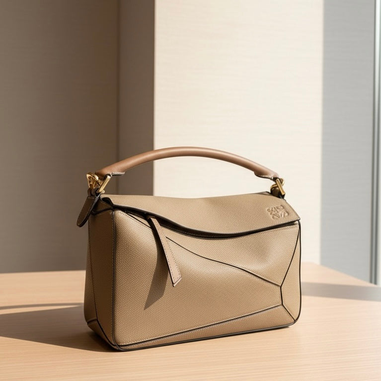 Bolso L-oewe piel color taupe
