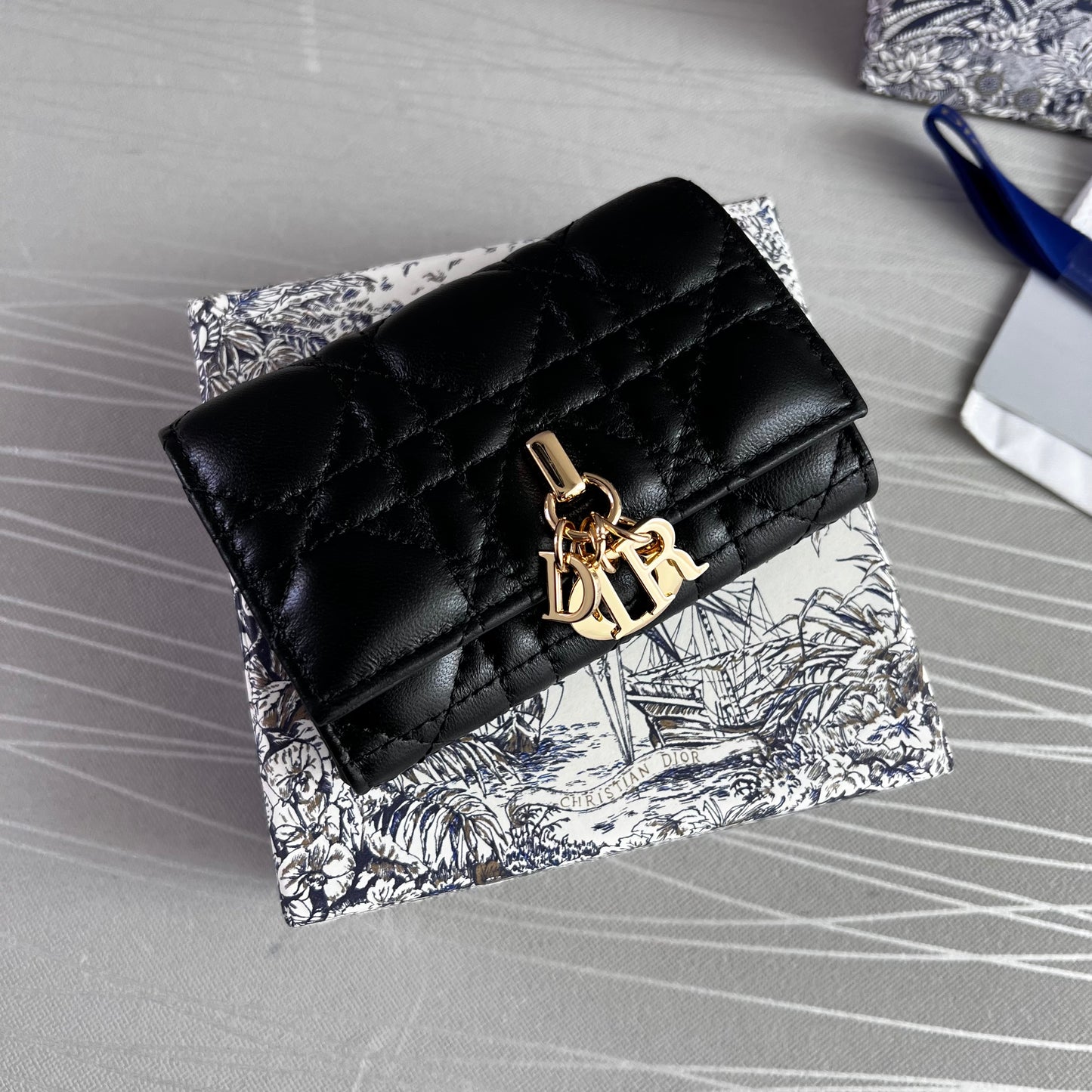 Cartera D-ior piel color negro