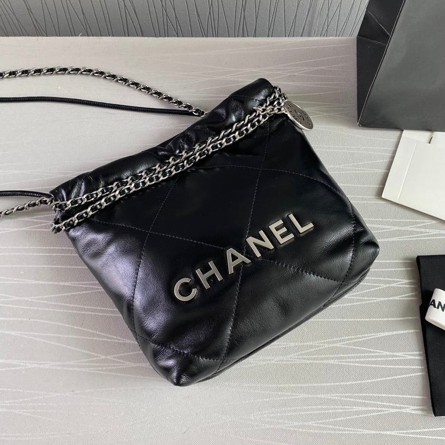 Bolso C 2-2 mini piel color negro