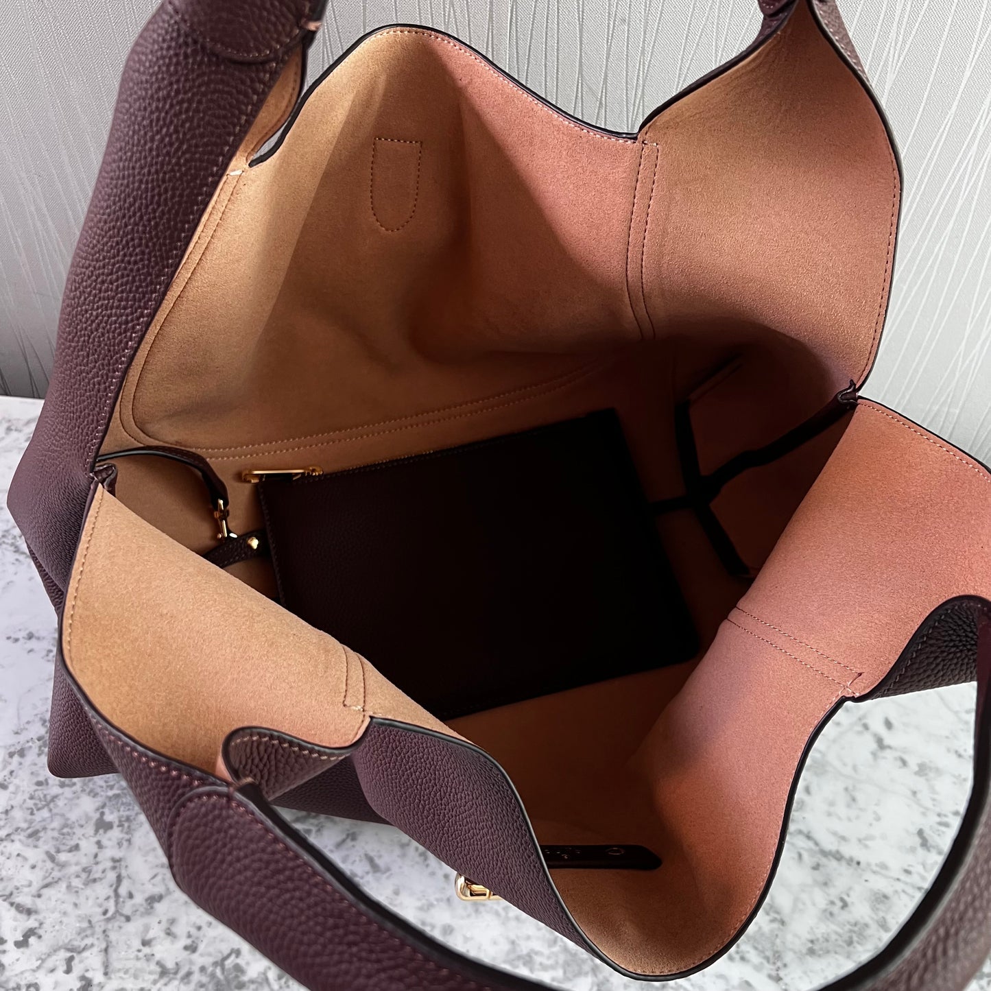 Bolso G-ucci piel color café