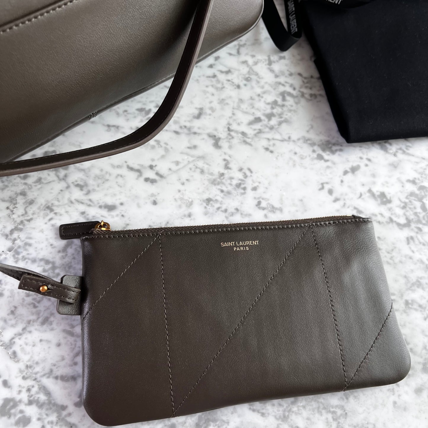 Bolso Y piel color gris