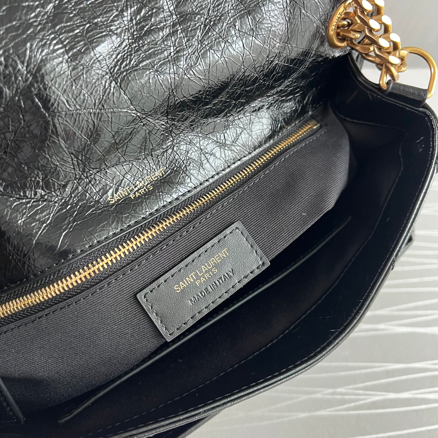 Bolso Y piel color negro