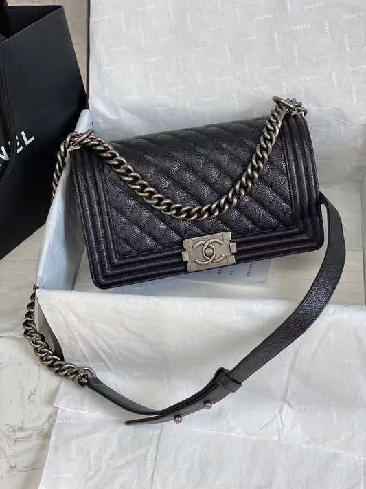 Bolso C-hanel piel color negro