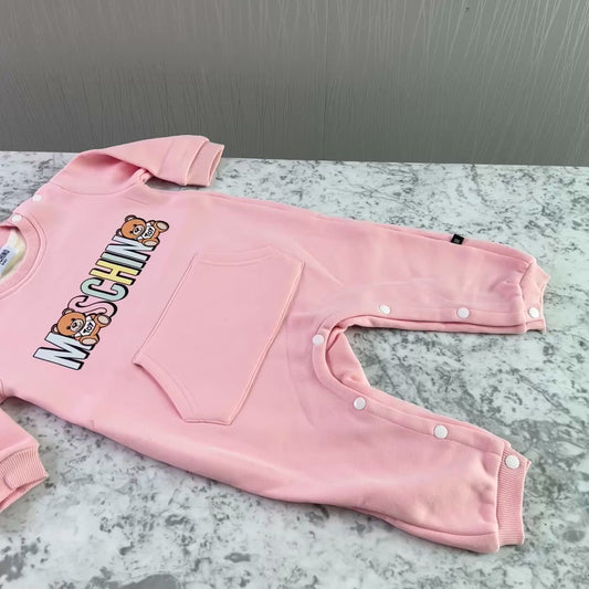Mameluco M color rosa afelpado